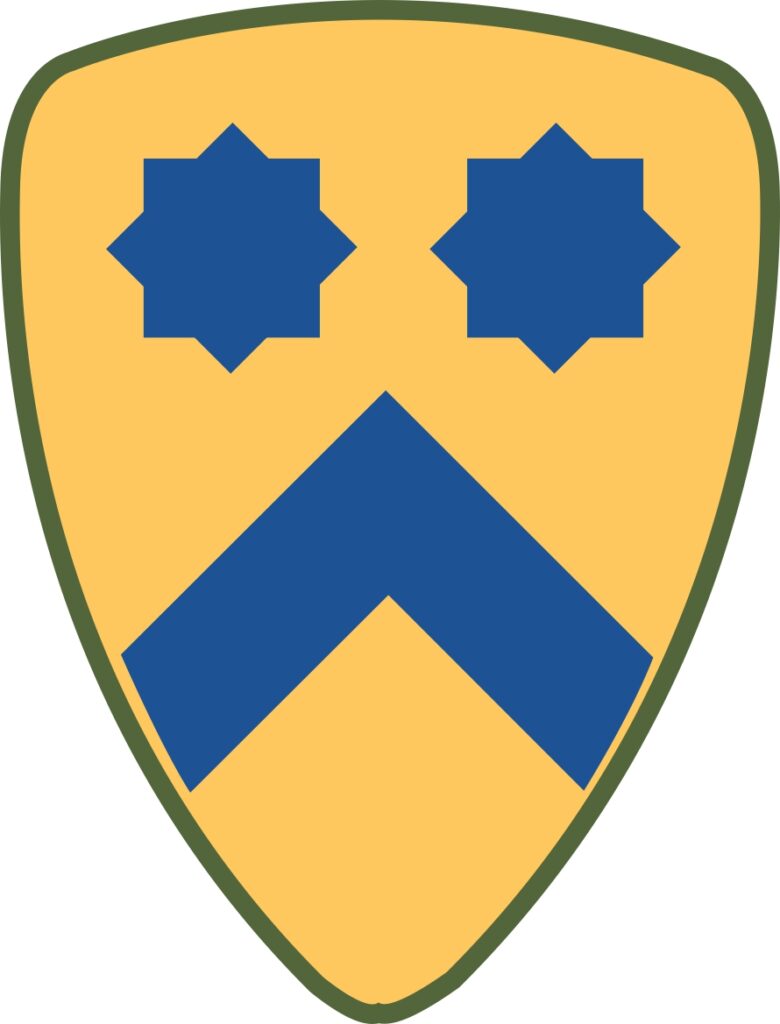 Army 2nd Cavalry Division Patch World War II Vinyl Transfer Decal