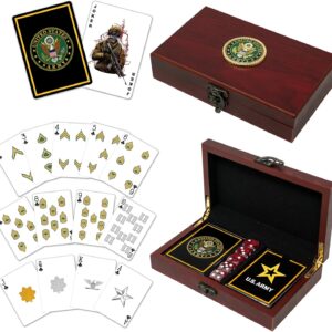 Army Playing Cards with Dice USA Gift Set