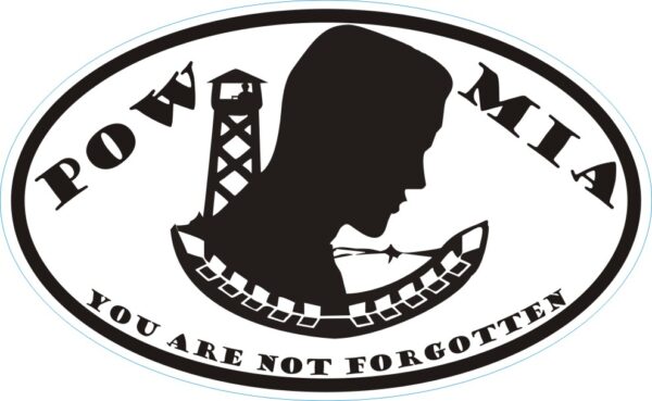 POW Oval Decal