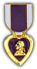 Purple Heart 1 1/8 Lapel Hat Pin