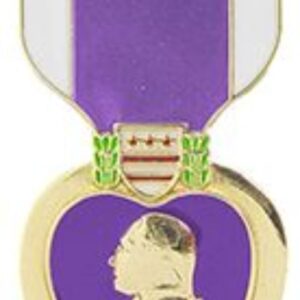 Purple Heart Medal Hat Pin - 1 5/8