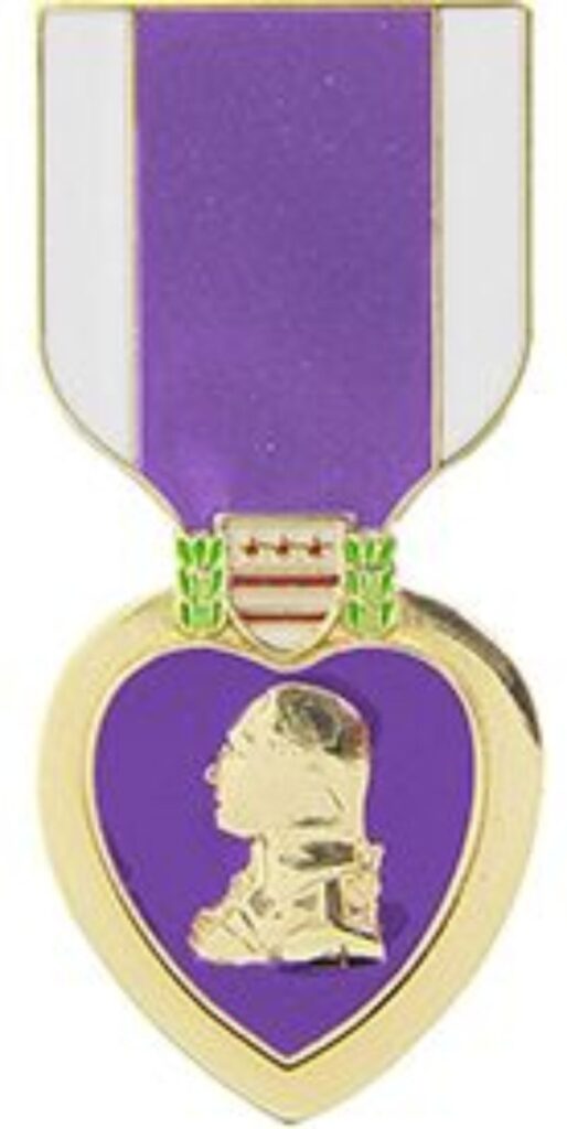 Purple Heart Medal Hat Pin - 1 5/8