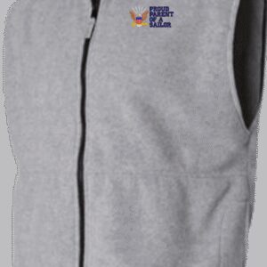 Proud Parent of a Sailor U.S. Navy Full Zip Fleece Vest