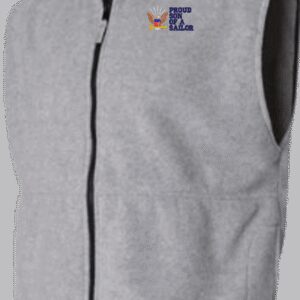 Proud Son of a Sailor U.S. Navy Full Zip Fleece Vest