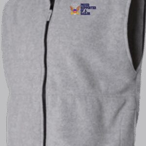 Proud Supporter of a Sailor U.S. Navy Full Zip Fleece Vest