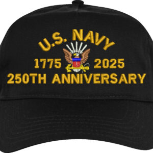 U.S. Navy 250th Anniversary Embroidered Cap