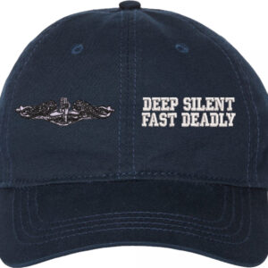 U.S. Navy Enlisted Silver Dolphins Deep Silent Fast Deadly Unstructured Dad Cap
