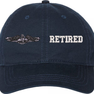 U.S. Navy Enlisted Silver Dolphins Retired Unstructured Dad Cap