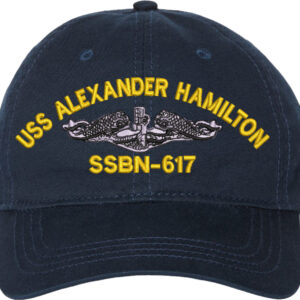 USS Alexander Hamilton SSBN-617 with Dolphins Unstructured Dad Cap