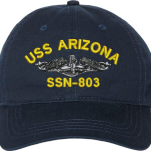 USS Arizona SSN-803 with Dolphins Unstructured Dad Cap