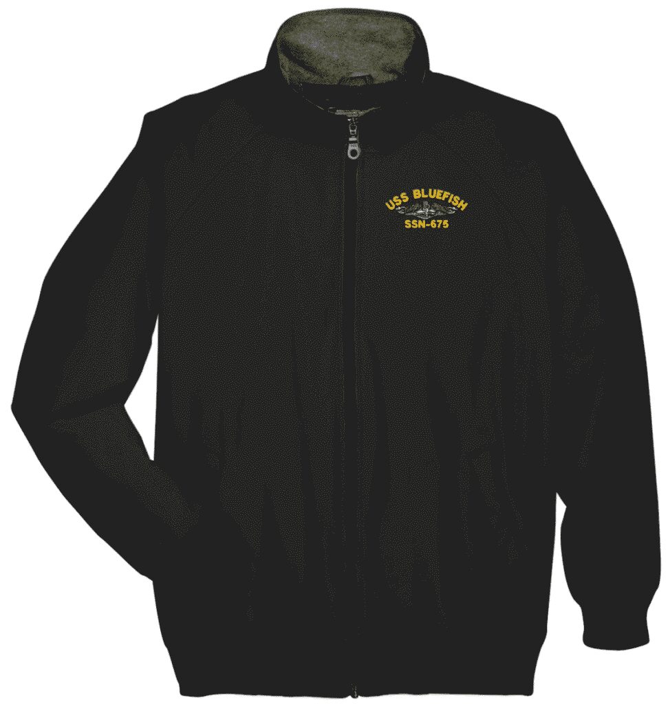 USS Bluefish SSN-675 with Dolphins Embroidered 3-Season Jacket